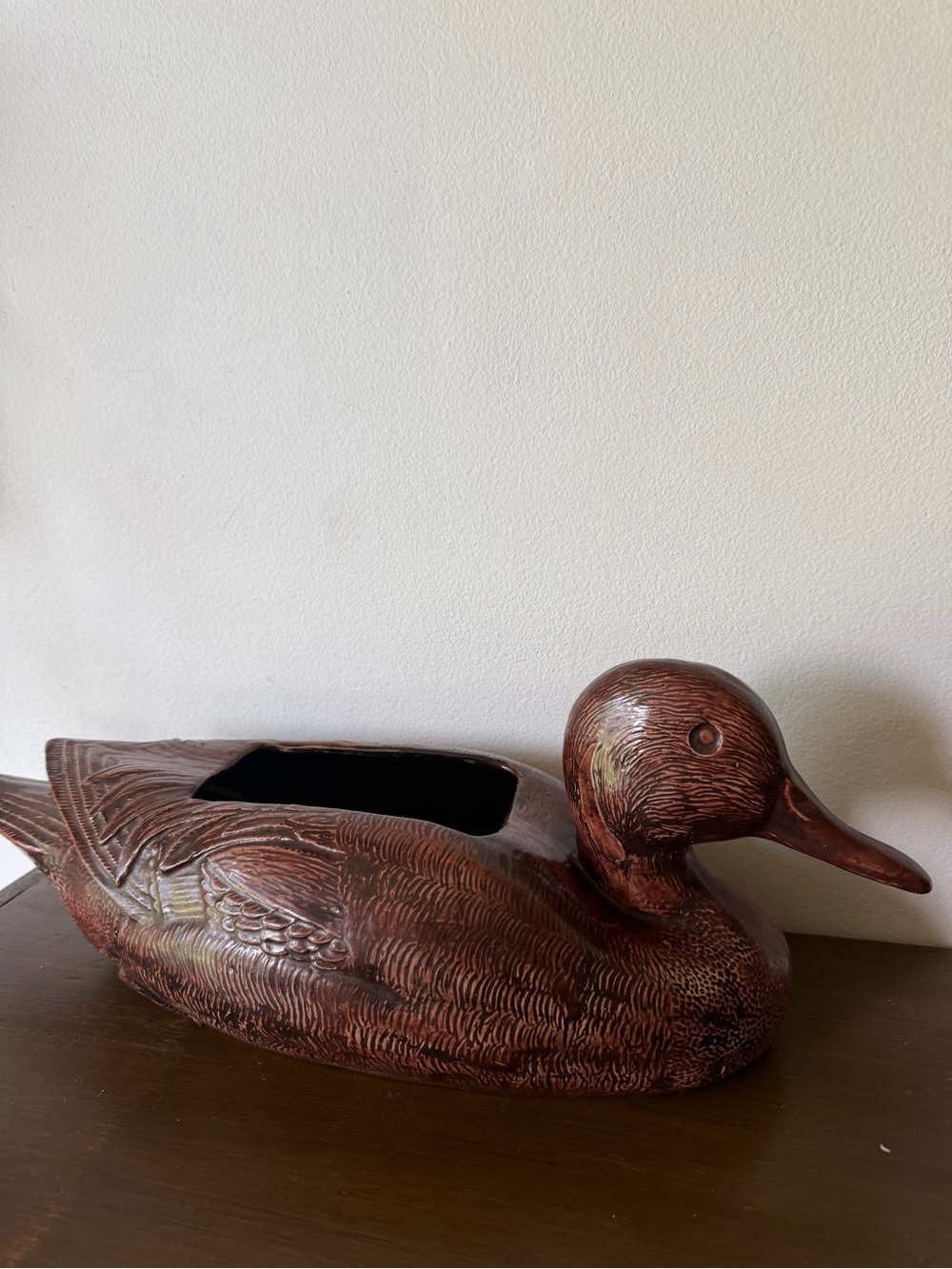 Decorative Brown Duck Planter - Home Accents